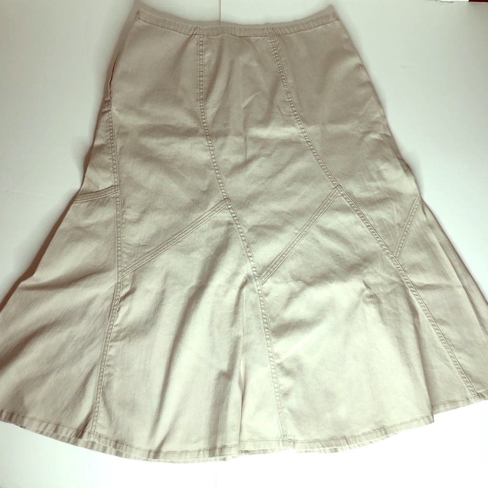 Tan Denim A-lime Skirt